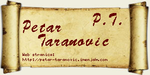 Petar Taranović vizit kartica